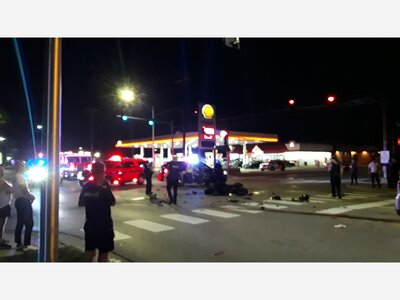 Motorcycle & SUV Crash at Cumberland & Foster in Norridge