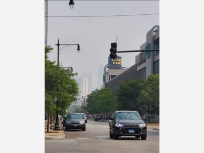 Chicago Area In Haze From Canadian Forest Fire Smoke