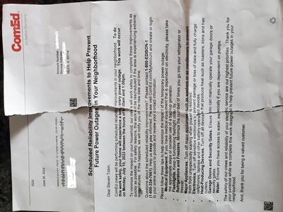 Niles ComEd Customers To be Without Power 9-1 Monday