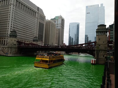 Chicago Dyes River Green for St. Patrick's Day