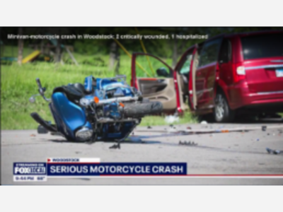 Motorcycle & Minivan Collision in Woodstock Critically Injures Two