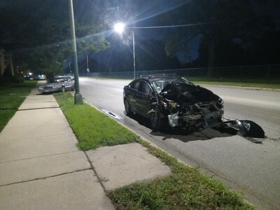 Two Car Crash on Harlem Avenue Chicago Niles Border