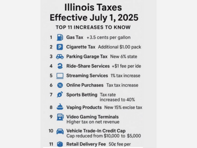 Tax Hikes Coming To Illinois July 1